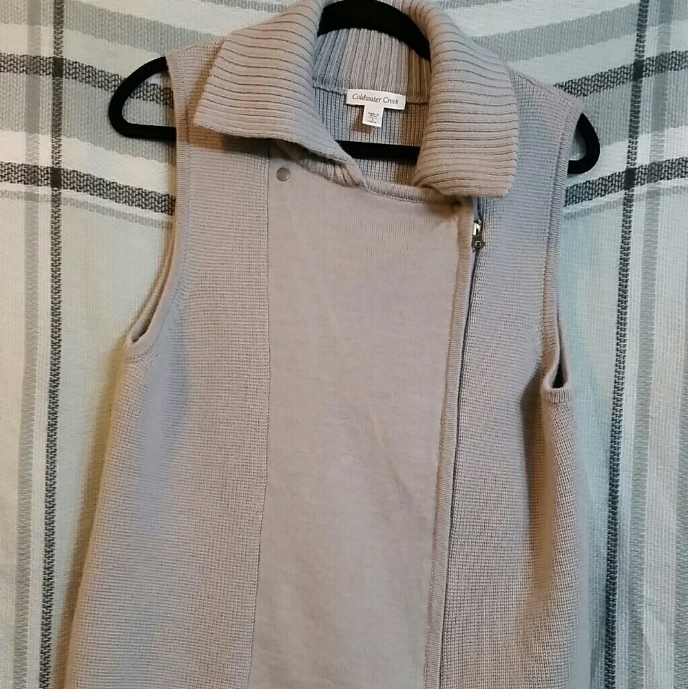 Coldwater creek soft wool zipper vest